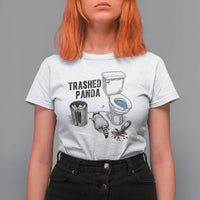 Trashed Panda T Shirt For Women Funny Drunk Racoon Meme - Wonder Print Shop