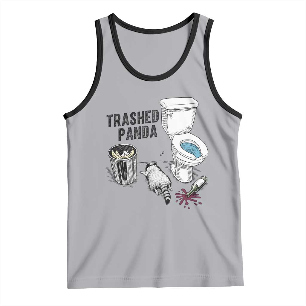 Trashed Panda Tank Top Funny Drunk Racoon Meme - Wonder Print Shop