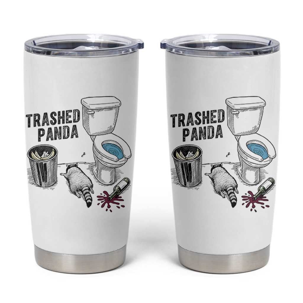 Trashed Panda Tumbler Cup Funny Drunk Racoon Meme - Wonder Print Shop
