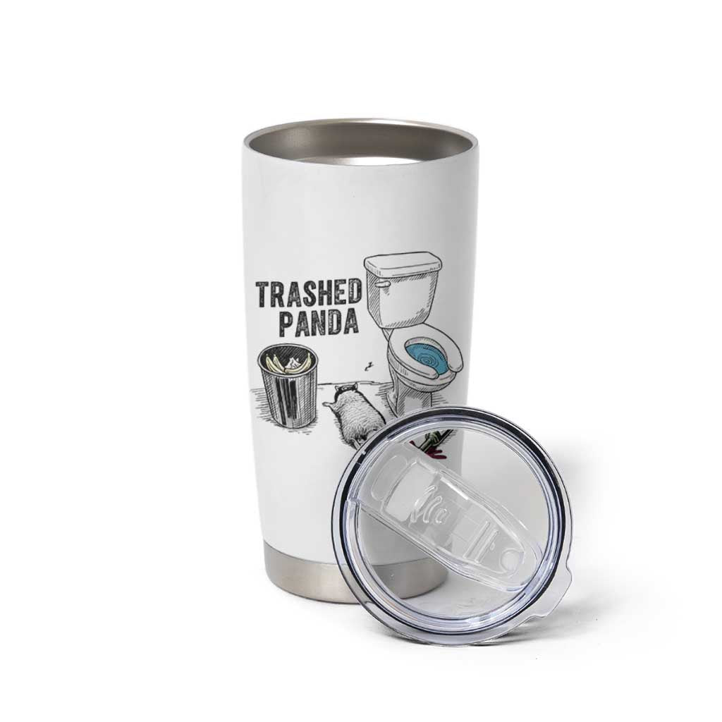 Trashed Panda Tumbler Cup Funny Drunk Racoon Meme - Wonder Print Shop