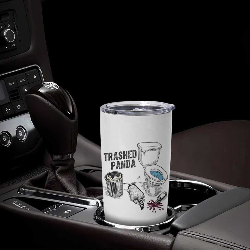 Trashed Panda Tumbler Cup Funny Drunk Racoon Meme - Wonder Print Shop