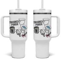 Trashed Panda Tumbler With Handle Funny Drunk Racoon Meme - Wonder Print Shop