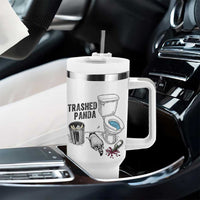 Trashed Panda Tumbler With Handle Funny Drunk Racoon Meme - Wonder Print Shop