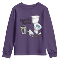 Trashed Panda Youth Sweatshirt Funny Drunk Racoon Meme - Wonder Print Shop