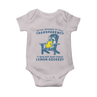 Funny Raccoon Baby Onesie In The Interest Of Full Transparency It Was Not Easy Peasy Lemon Squeezy - Wonder Print Shop