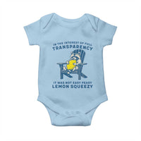 Funny Raccoon Baby Onesie In The Interest Of Full Transparency It Was Not Easy Peasy Lemon Squeezy - Wonder Print Shop