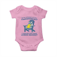 Funny Raccoon Baby Onesie In The Interest Of Full Transparency It Was Not Easy Peasy Lemon Squeezy - Wonder Print Shop