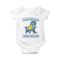Funny Raccoon Baby Onesie In The Interest Of Full Transparency It Was Not Easy Peasy Lemon Squeezy - Wonder Print Shop