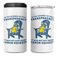 Funny Raccoon 4 in 1 Can Cooler Tumbler In The Interest Of Full Transparency It Was Not Easy Peasy Lemon Squeezy - Wonder Print Shop