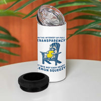 Funny Raccoon 4 in 1 Can Cooler Tumbler In The Interest Of Full Transparency It Was Not Easy Peasy Lemon Squeezy - Wonder Print Shop