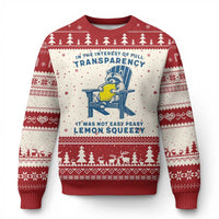 Funny Raccoon Ugly Christmas Sweater In The Interest Of Full Transparency It Was Not Easy Peasy Lemon Squeezy - Wonder Print Shop