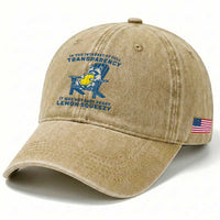 Funny Raccoon Washed Cotton Baseball Cap In The Interest Of Full Transparency It Was Not Easy Peasy Lemon Squeezy