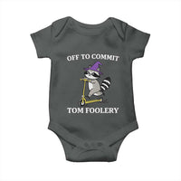 Funny Raccoon Scooter Meme Baby Onesie Off To Commit Tom Foolery - Wonder Print Shop