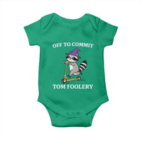 Funny Raccoon Scooter Meme Baby Onesie Off To Commit Tom Foolery - Wonder Print Shop