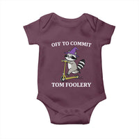 Funny Raccoon Scooter Meme Baby Onesie Off To Commit Tom Foolery - Wonder Print Shop