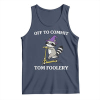 Funny Raccoon Scooter Meme Tank Top Off To Commit Tom Foolery - Wonder Print Shop