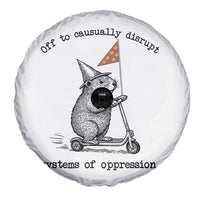 Funny Groundhog Scooter Meme Spare Tire Cover Off To Causually Disrupt System Of Oppression - Wonder Print Shop