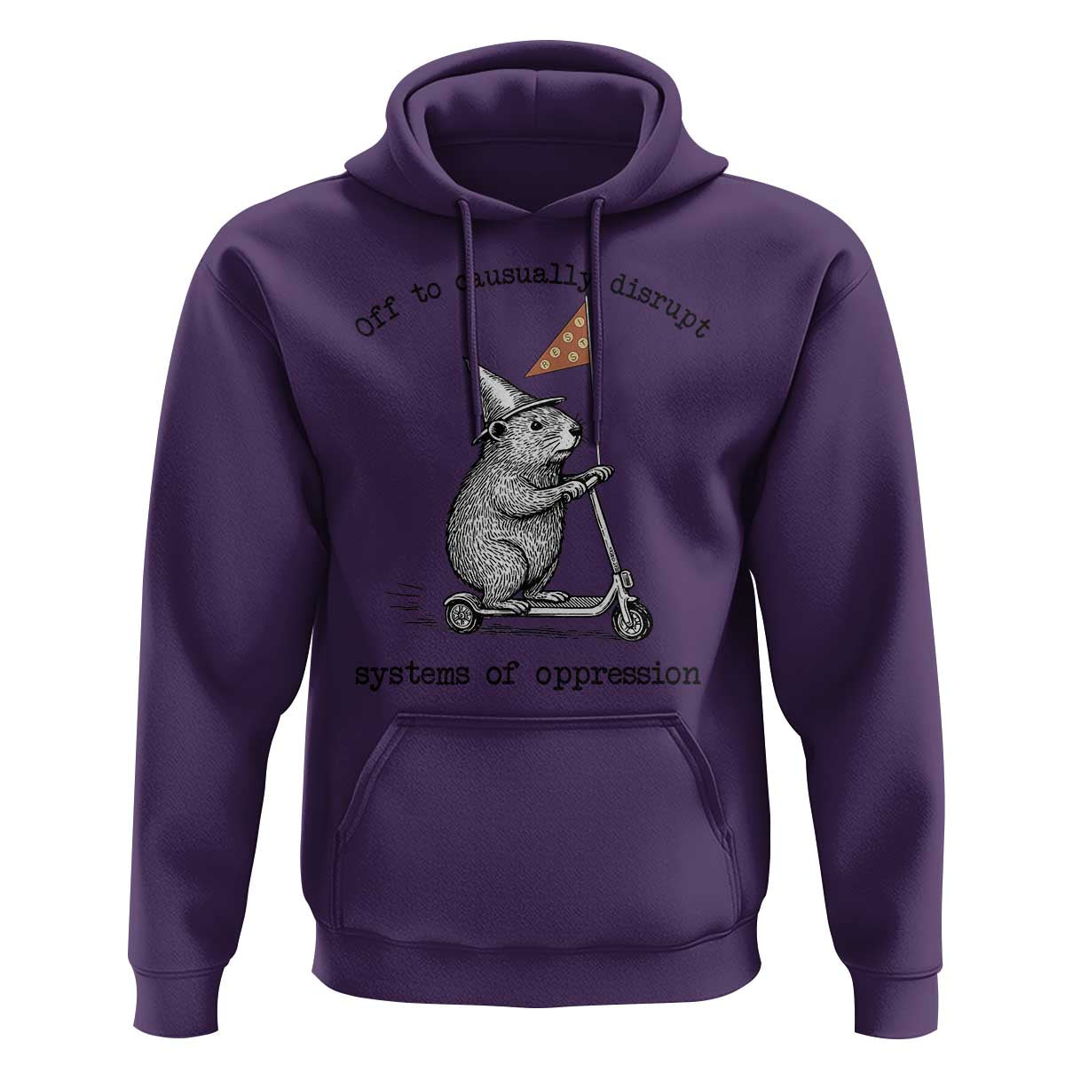 Funny Groundhog Scooter Meme Hoodie Off To Causually Disrupt System Of Oppression - Wonder Print Shop
