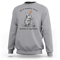 Funny Groundhog Scooter Meme Sweatshirt Off To Causually Disrupt System Of Oppression - Wonder Print Shop