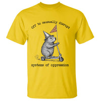 Funny Groundhog Scooter Meme T Shirt Off To Causually Disrupt System Of Oppression - Wonder Print Shop