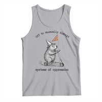 Funny Groundhog Scooter Meme Tank Top Off To Causually Disrupt System Of Oppression - Wonder Print Shop