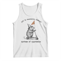 Funny Groundhog Scooter Meme Tank Top Off To Causually Disrupt System Of Oppression - Wonder Print Shop