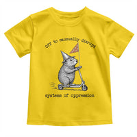 Funny Groundhog Scooter Meme Toddler T Shirt Off To Causually Disrupt System Of Oppression - Wonder Print Shop
