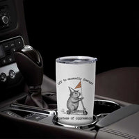 Funny Groundhog Scooter Meme Tumbler Cup Off To Causually Disrupt System Of Oppression - Wonder Print Shop