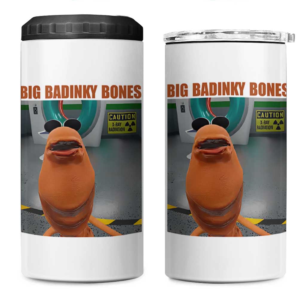 Marcus The Worm Meme 4 in 1 Can Cooler Tumbler Big Badinky Bones - Wonder Print Shop