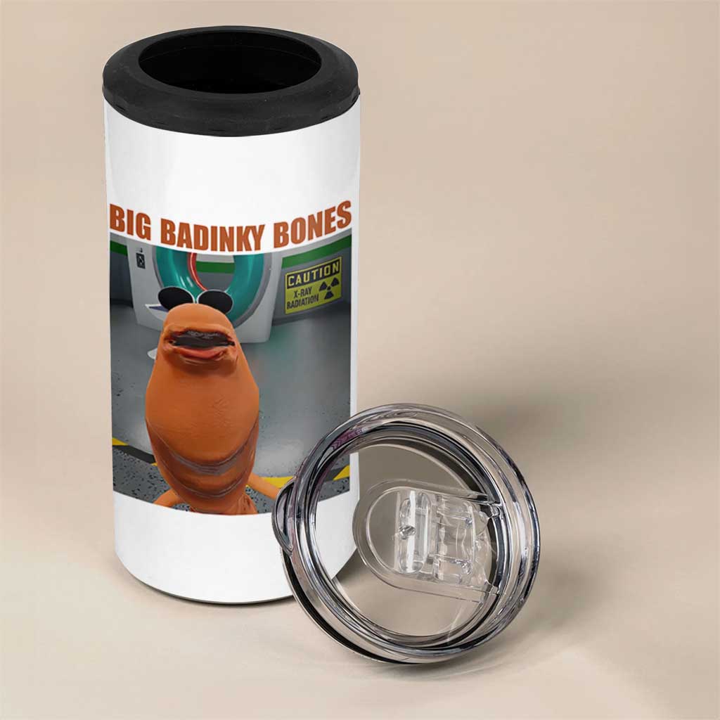 Marcus The Worm Meme 4 in 1 Can Cooler Tumbler Big Badinky Bones - Wonder Print Shop