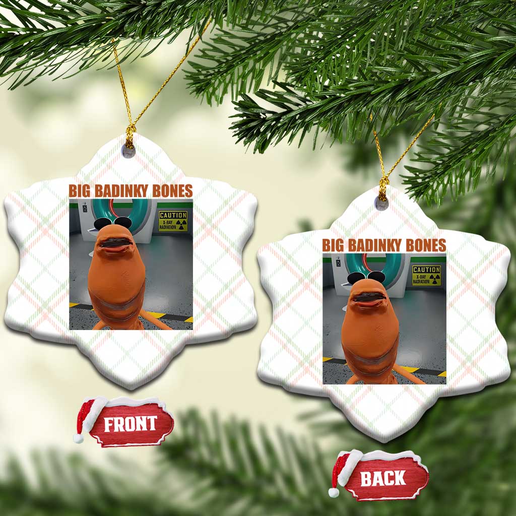 Marcus The Worm Meme Ceramic Ornament Big Badinky Bones - Wonder Print Shop