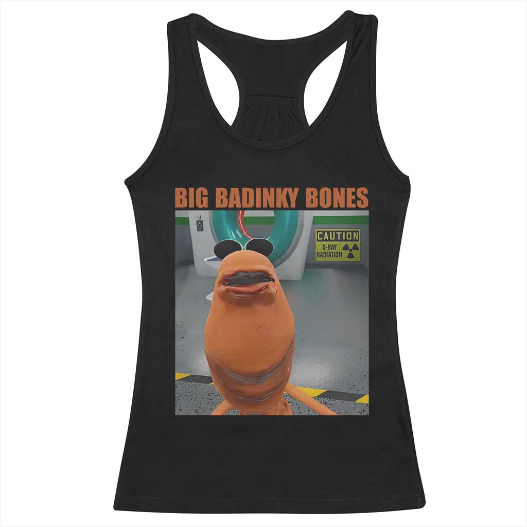Marcus The Worm Meme Racerback Tank Top Big Badinky Bones - Wonder Print Shop
