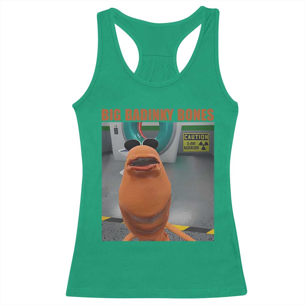Marcus The Worm Meme Racerback Tank Top Big Badinky Bones - Wonder Print Shop
