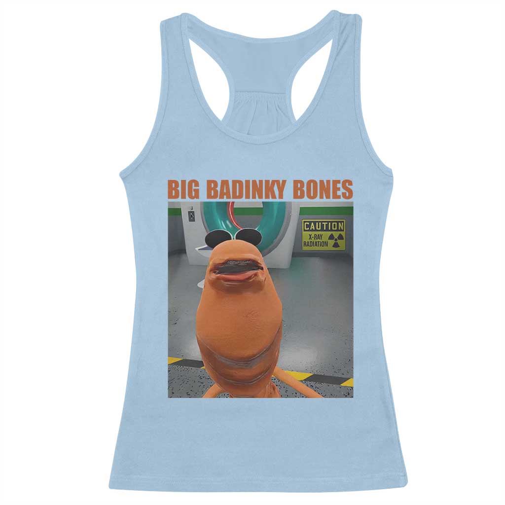 Marcus The Worm Meme Racerback Tank Top Big Badinky Bones - Wonder Print Shop
