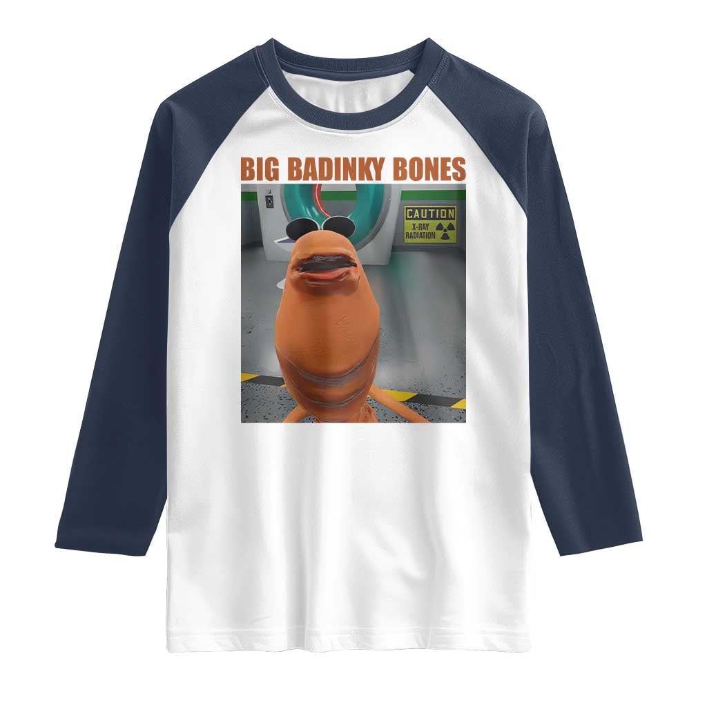 Marcus The Worm Meme Raglan Shirt Big Badinky Bones - Wonder Print Shop