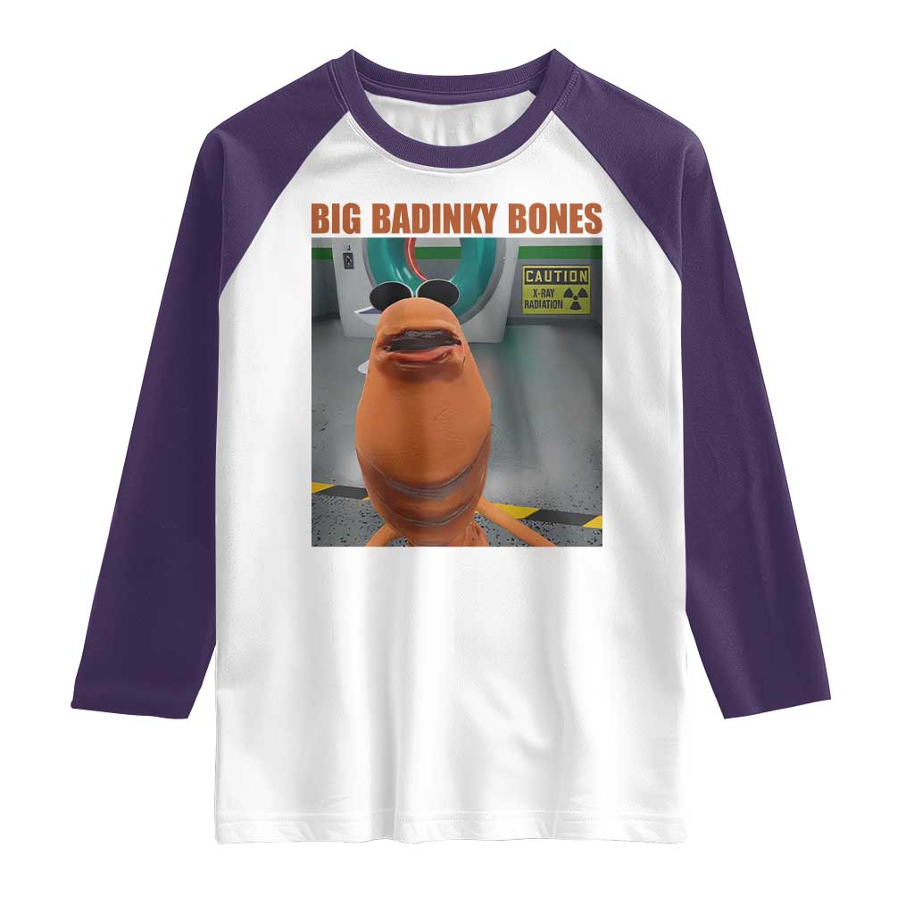 Marcus The Worm Meme Raglan Shirt Big Badinky Bones - Wonder Print Shop