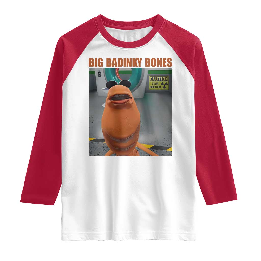 Marcus The Worm Meme Raglan Shirt Big Badinky Bones - Wonder Print Shop