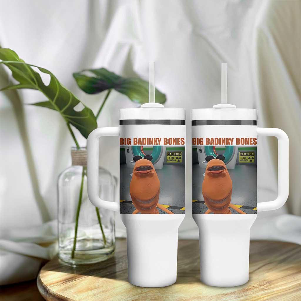 Marcus The Worm Meme Tumbler With Handle Big Badinky Bones - Wonder Print Shop