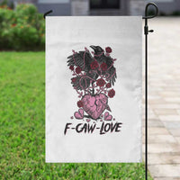 F Caw Love Garden Flag Funny Anti Valentines Day Gothic Bird Meme