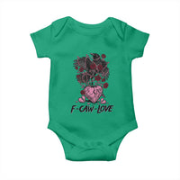 F Caw Love Baby Onesie Funny Anti Valentines Day Gothic Bird Meme