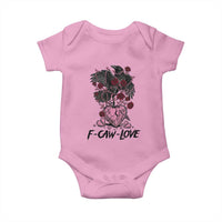 F Caw Love Baby Onesie Funny Anti Valentines Day Gothic Bird Meme