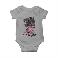 F Caw Love Baby Onesie Funny Anti Valentines Day Gothic Bird Meme