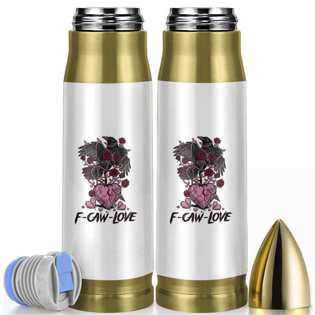 F Caw Love Bullet Tumbler Funny Anti Valentines Day Gothic Bird Meme