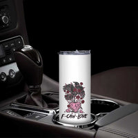 F Caw Love Skinny Tumbler Funny Anti Valentines Day Gothic Bird Meme