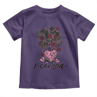 F Caw Love Toddler T Shirt Funny Anti Valentines Day Gothic Bird Meme