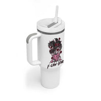 F Caw Love Tumbler With Handle Funny Anti Valentines Day Gothic Bird Meme