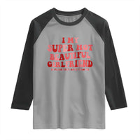 Funny Valentine Couple Quotes Raglan Shirt I Love My Super Hot Girlfriend - Wonder Print Shop