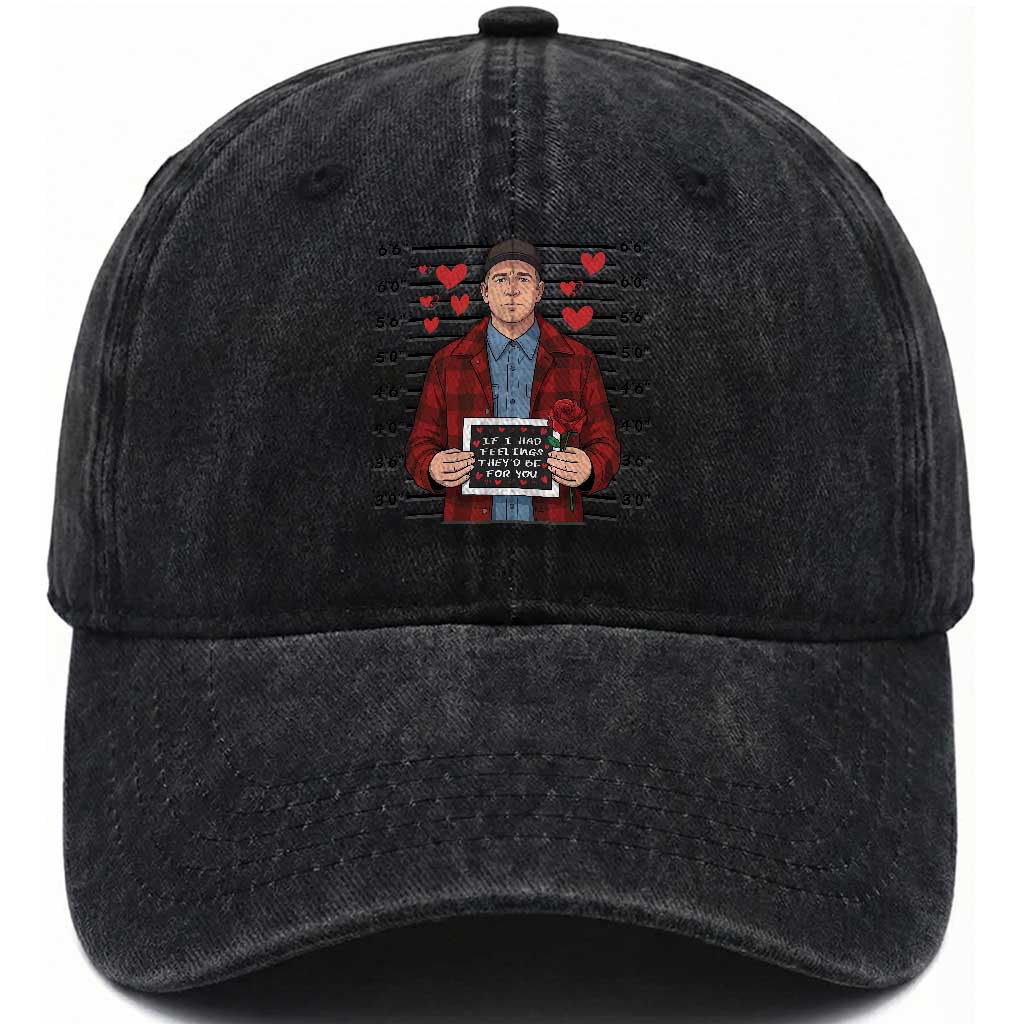 Ed Gein Valentine Meme Washed Cotton Baseball Cap Funny Horror Movie