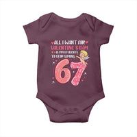 67 Valetines Meme Baby Onesie Funny Teacher Sayings Six Seven - Wonder Print Shop