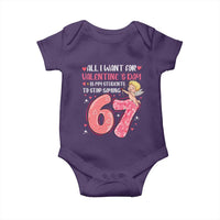 67 Valetines Meme Baby Onesie Funny Teacher Sayings Six Seven - Wonder Print Shop